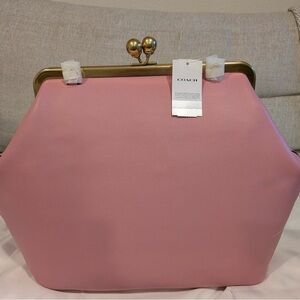 LIMITED Large Coach Kiss Lock Frame in Rose